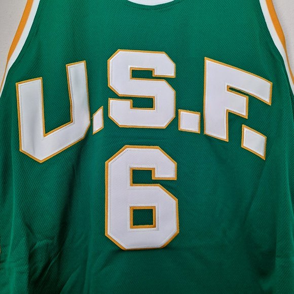 NWT Bill Russell #6 University of San Fran college throwback basketball jersey - Picture 4 of 9